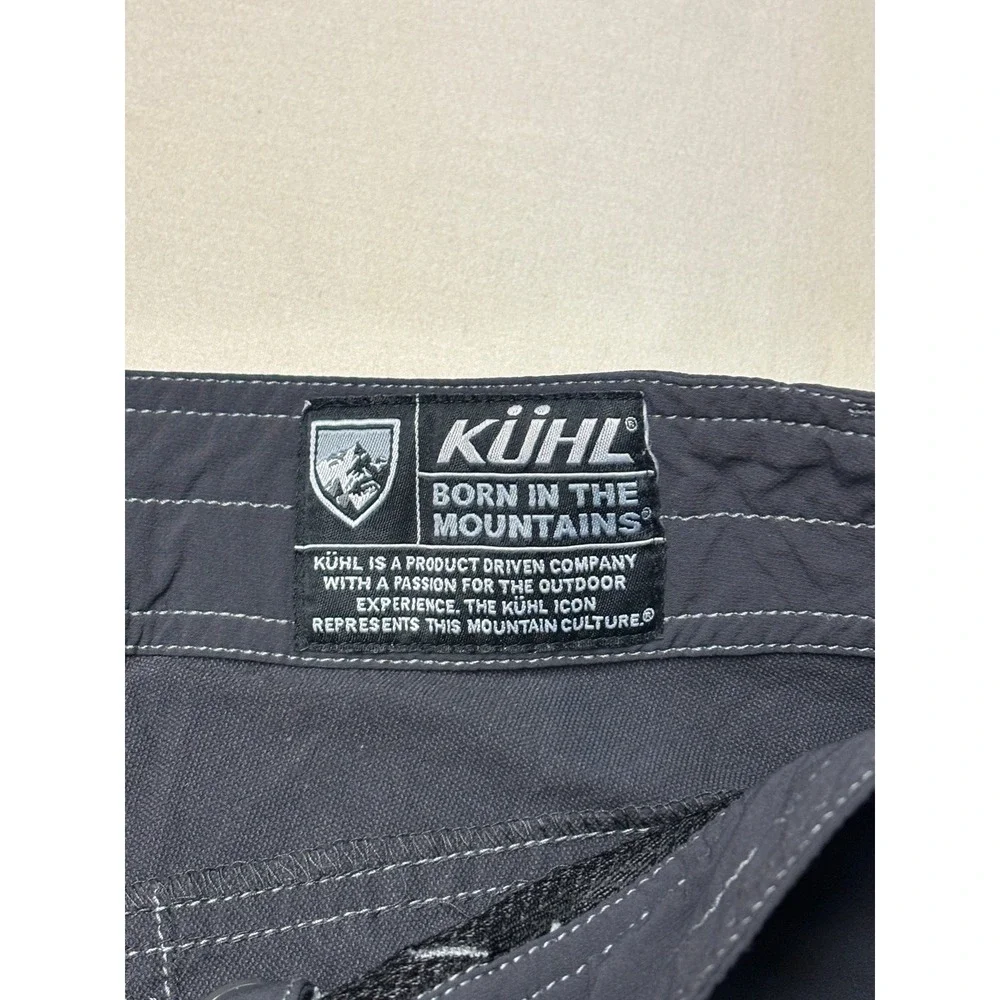Kuhl Born In The Mountains Hiking Pants Mens 34x30 Charcoal Grey Nylon Stretch